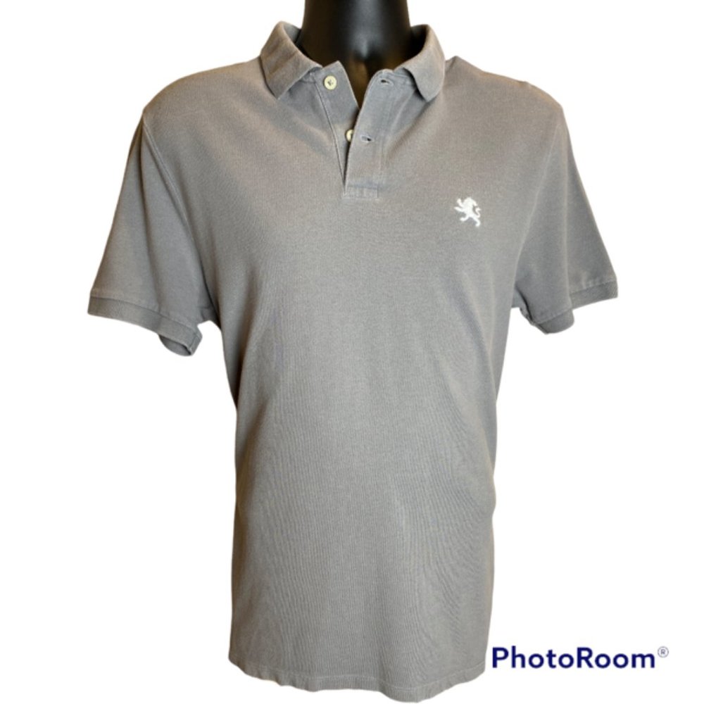 EXPRESS Gray Fitted Polo